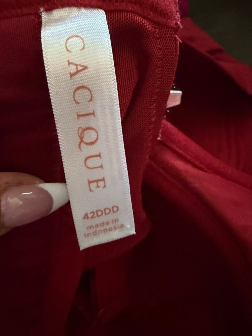 Cacique 42DDD Lightly Lined Underwire Bras In Red & Berry With Lace Detail Set o - Picture 4 of 6